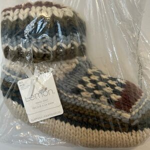 Lemon Multicolor Knit Slippers